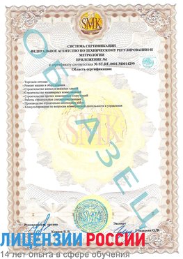 Образец сертификата соответствия (приложение) Фокино Сертификат ISO 14001